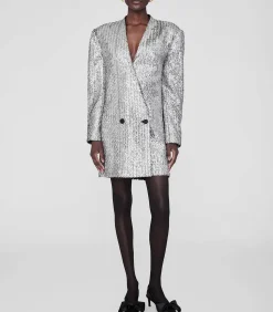 Anine Bing Robe Blazer Veneda Sequin Argent*Femme Robes