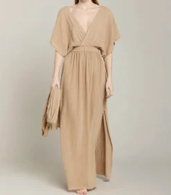 Maison Saint Julien Robe longue Empire Café Latte*Femme Robes