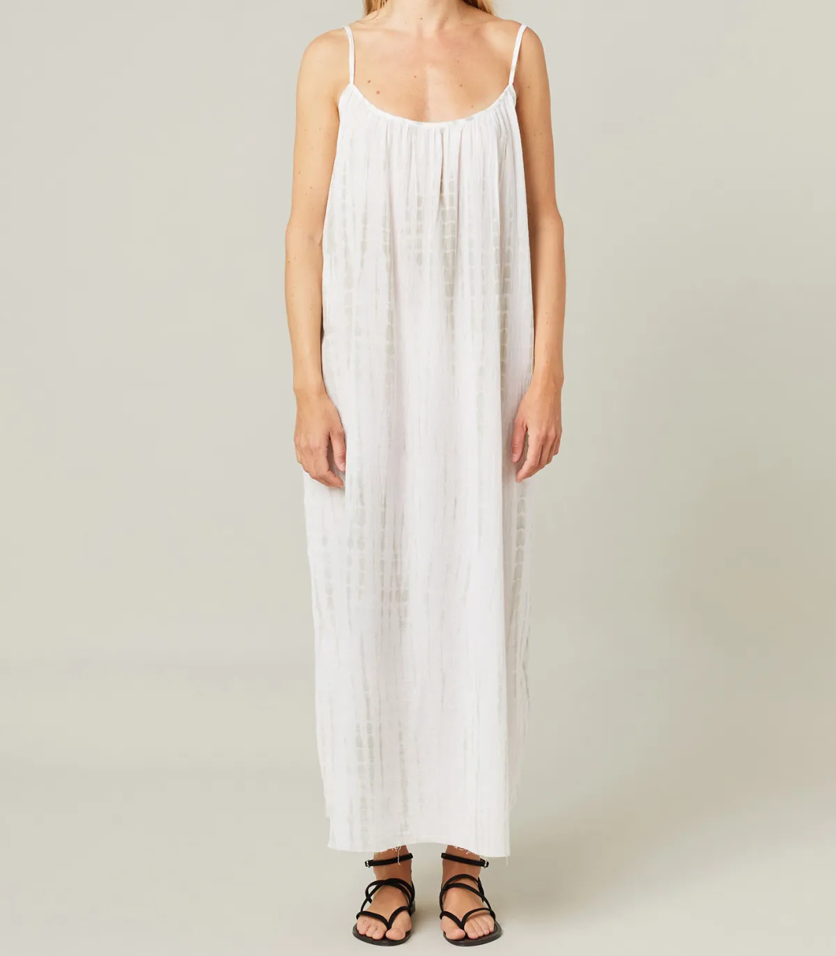 Maison Saint Julien Robe plissée Palm Beach Tie & Dye Water Green*Femme Robes