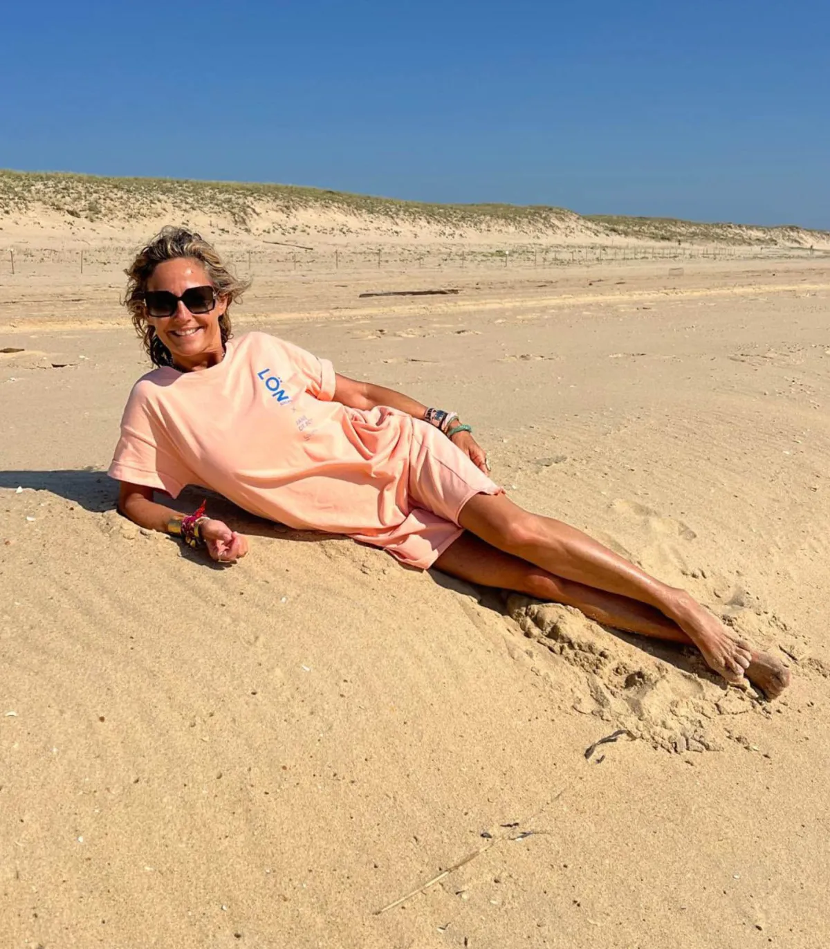 Margaux Lonnberg Robe tee-shirt Abby orange x Jane de Boy*Femme Robes