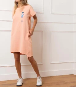 Margaux Lonnberg Robe tee-shirt Abby orange x Jane de Boy*Femme Robes