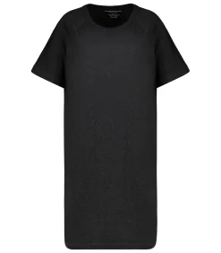 Majestic Filatures Robe Tee-shirt Col rond Noir chiné*Femme Robes