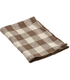 Maison de Vacances Serviette Bourdon Toile Vintage Vichy 43 x 43 cm* Linge De Table