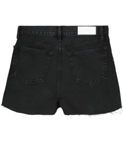 RE/DONE Short à taille haute en denim noir surteint*Femme Bas