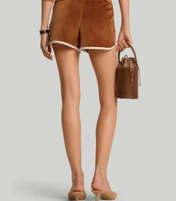 Sporty & Rich Short Disco en velours NY Crest*Femme Bas