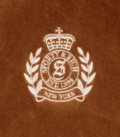 Sporty & Rich Short Disco en velours NY Crest*Femme Bas