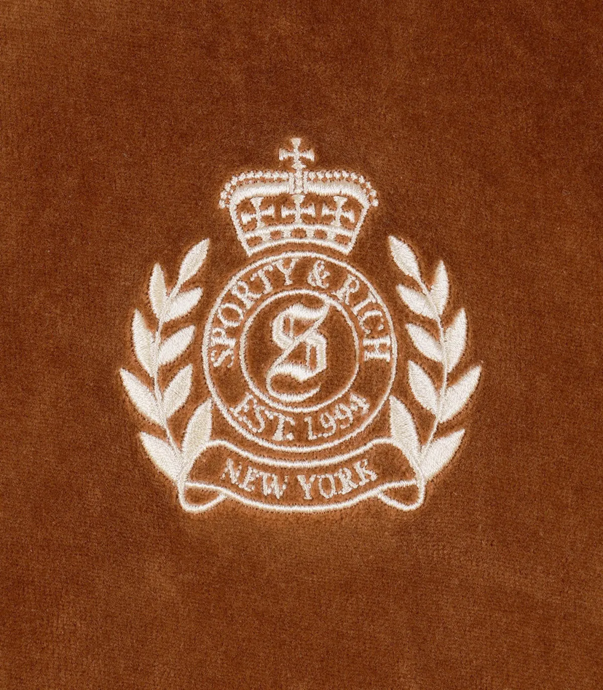 Sporty & Rich Short Disco en velours NY Crest*Femme Bas