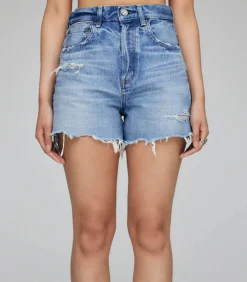 Moussy Vintage Short en denim Pelion à taille haute*Femme Bas