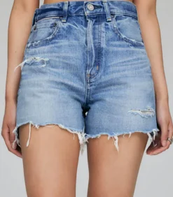 Moussy Vintage Short en denim Pelion à taille haute*Femme Bas