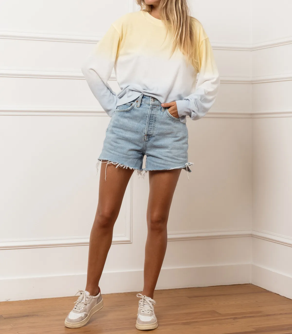 RE/DONE Short en jean Cutoff Faded Vintage Indigo*Femme Bas