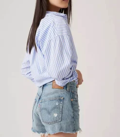 Levi Short Jean 501 Original Vague Finish*Femme Bas