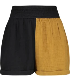 Anaak Short paperbag Adrian gaze de coton Black/Masala*Femme Bas