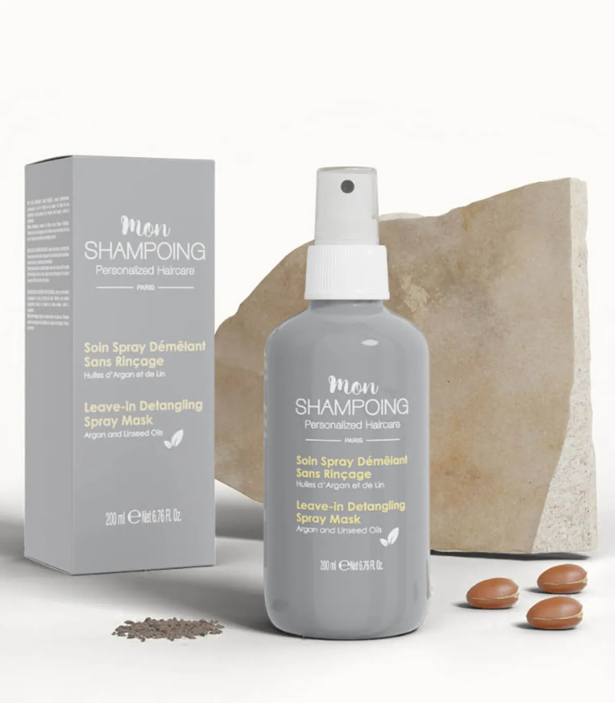 Mon Shampoing Soin Spray démêlant sans rinçage Huiles d'Argan et de Lin 200ml*Femme Soins Cheveux