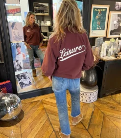 Love Stories Sweat Russel Marron*Femme Mailles & Sweats|Love Stories