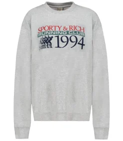 Sporty & Rich Sweat-shirt col rond Finish Line Heather Grey*Femme Mailles & Sweats