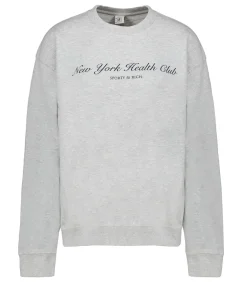Sporty & Rich Sweat-shirt NY Health Club Heather Grey*Femme Mailles & Sweats