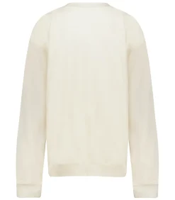 Sporty & Rich Sweat-shirt Varsity Crest Crewneck Cream Chocolate*Femme Mailles & Sweats
