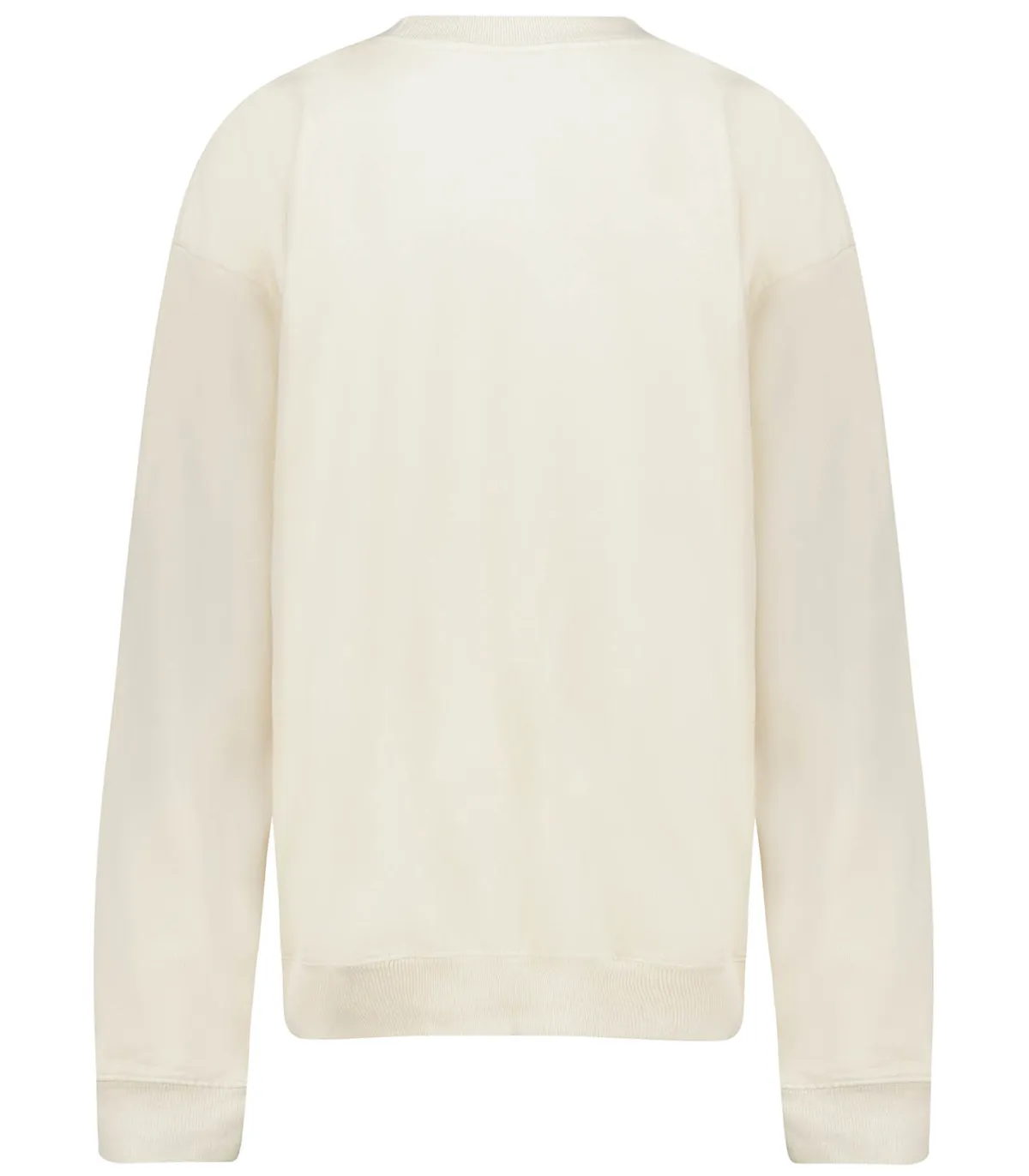 Sporty & Rich Sweat-shirt Varsity Crest Crewneck Cream Chocolate*Femme Mailles & Sweats