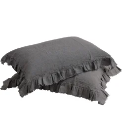 Maison de Vacances Taie d'oreiller Boho Lin Lavé 30 x 40 cm* Linge De Lit