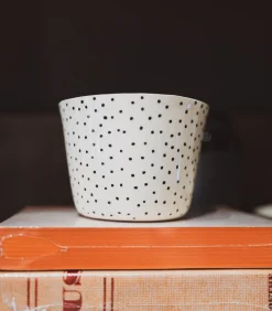 Three Seven Tasse à thé en céramique "Pois noirs"* Tasses, Mugs & Bols|Services À Thé