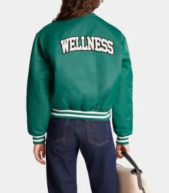 Sporty & Rich Teddy Wellness Boucle Varsity /White*Femme Manteaux & Vestes
