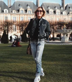 Sporty & Rich Teddy Wellness Boucle Varsity /White*Femme Manteaux & Vestes