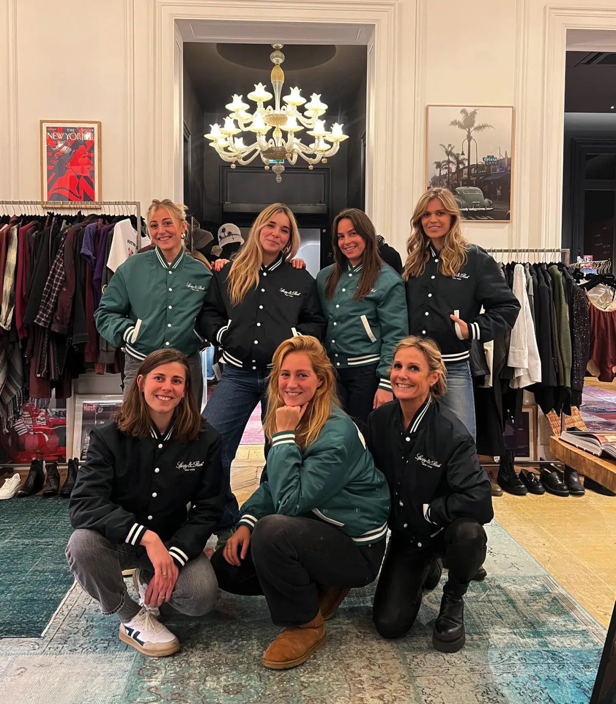 Sporty & Rich Teddy Wellness Boucle Varsity /White*Femme Manteaux & Vestes