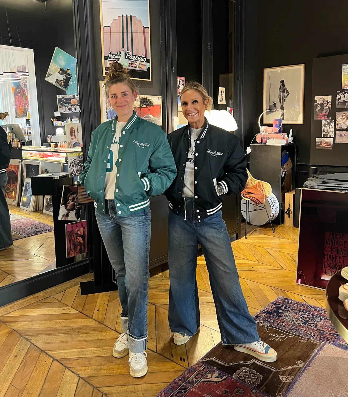 Sporty & Rich Teddy Wellness Boucle Varsity /White*Femme Manteaux & Vestes