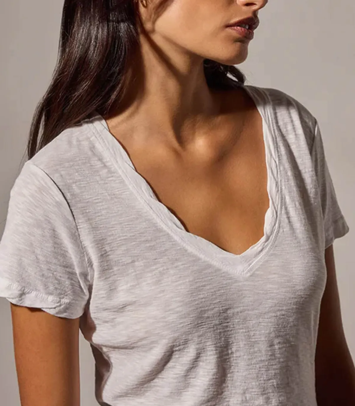 James Perse Tee-shirt Casual Reverse Binding*Femme Hauts