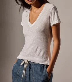 James Perse Tee-shirt Casual Reverse Binding*Femme Hauts