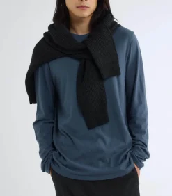 Majestic Filatures Tee-shirt homme Manches longues en Coton et Cachemire*Homme Tee-Shirts