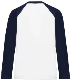 Sporty & Rich Tee-shirt New York Ivy Baseball White Navy*Femme Hauts