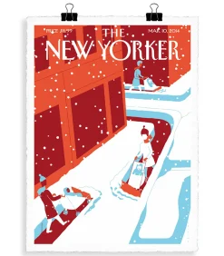 Image Republic The-New-Yorker 72 Steininger Snowplows 2014 56 x 76 cm* Affiches & Tableaux