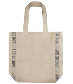 Charvet Editions Tote Bag Doudou en lin Jane de Boy Noir*Femme Cabas & Paniers