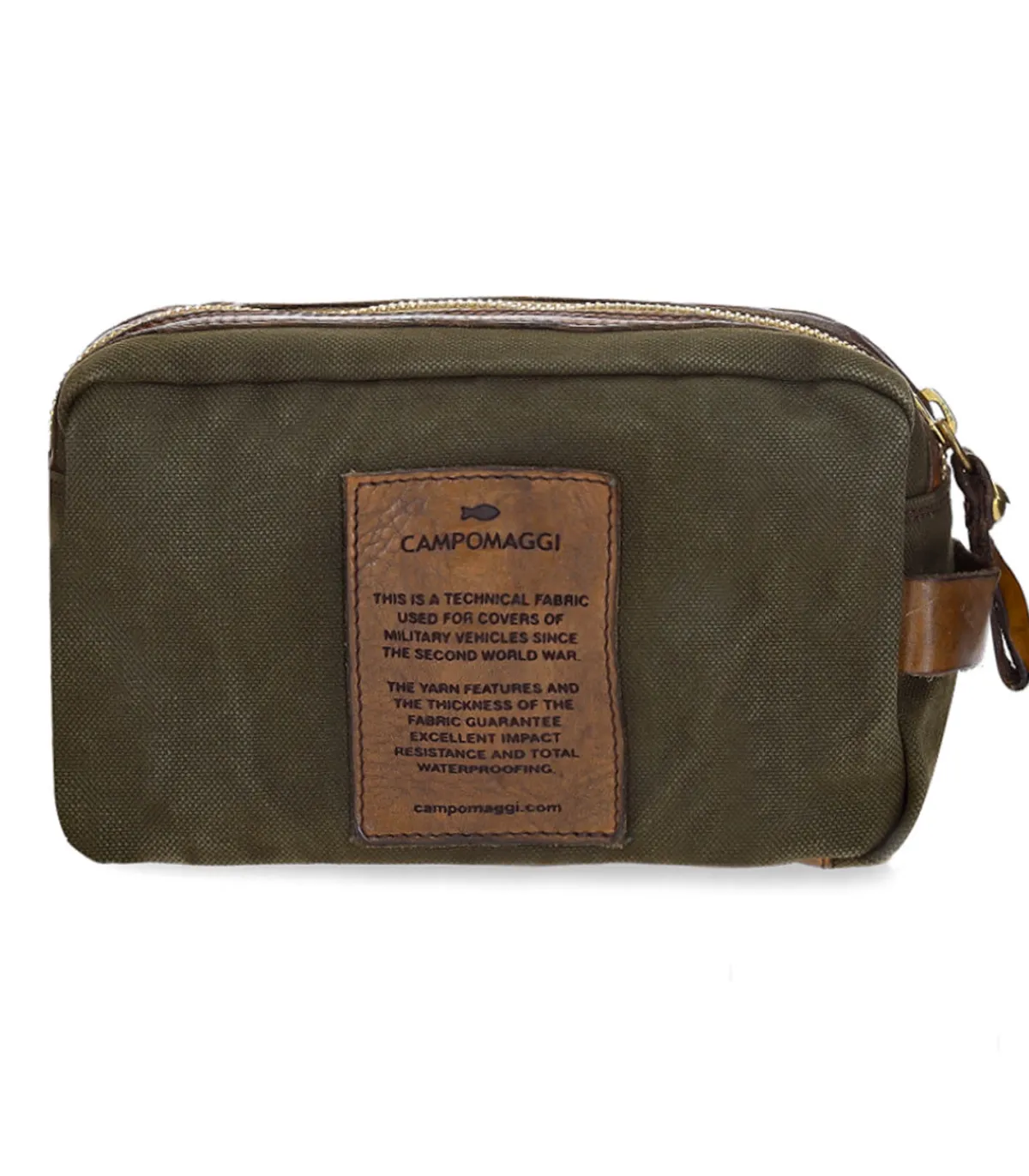 Campomaggi Trousse de toilette Carcoat Canvas Militaire*Femme Pochettes|Sacs