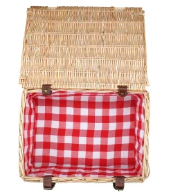 Les Jardins de la Comtesse Valisette de Pique-Nique Carreaux Rouges et Blanc* Accessoires De Voyage