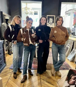 Sporty & Rich Veste Vendome Corduroy Varsity Chocolate/White*Femme Manteaux & Vestes